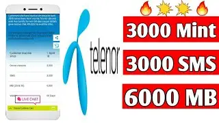 Telenor Offer 3000 Min, 3000 SMS, Or 6000 MB Bilkul Muft !! Telenor Sim Lagao Offer Pao 2018 !!!