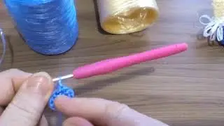 Мочалка "Снегурочка".