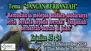 Renungan Harian ,   13  November 2024  HKBP Bandung Reformanda