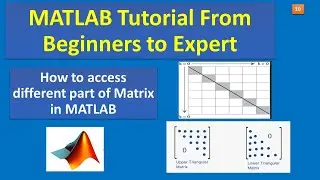 Complete MATLAB Tutorial for Beginners: Diagonal eye function and accessing part of Matrix.