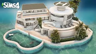 Sims 4 HELIPAD MANSION [No CC] - Speed Build | Kate Emerald
