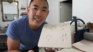 Making a Dog Ceramic Paw Print Tile