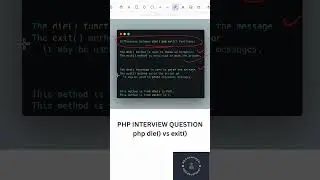 php Interview die() vs exit()