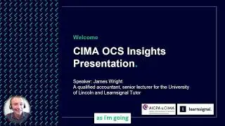 CIMA OCS Analysis (Kannan) #cima #casestudy #ocs #kannan