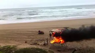 Wilderness lifesaver's hunt burn down by a vagrant
