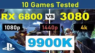 intel i9-9900K with RX6800 & 3080 In 1080 | 1440p & 4K | Top 10 pc games Tested