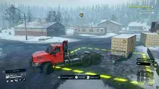 snowrunner - Raven next-container delivery | mud gameplay | Logitech g29