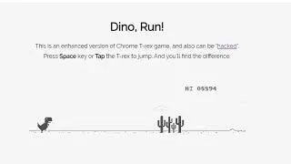 BRAND NEW!!  Chrome Dinosaur game FOR 2 YEARS (World Record)