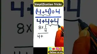 Simplification Tricks || BODMAS || @Sky Struggle Education || #short