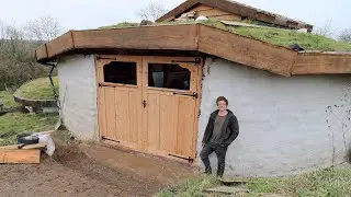 Off Grid Earthbag Workshop Part 75 Making The Top Floor Main Doors