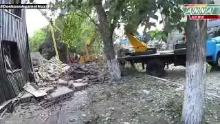 Donetsk. Airstrike Kalininsky District. 06 Aug 2014 (DPR)