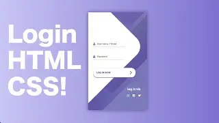Login Page with HTML and CSS | Step-by-Step Tutorial