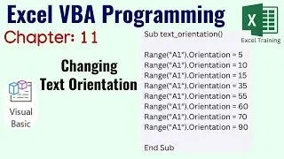 Change Text Orientation Using Macro | Macro and VBA Chapter 11