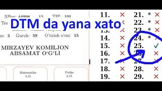 DTM da yana xatolik 