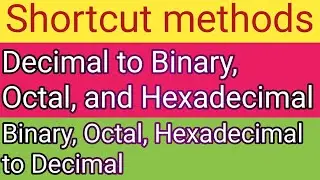 Number Base Conversion | Number base conversion decimal binary hexadecimal octal codes