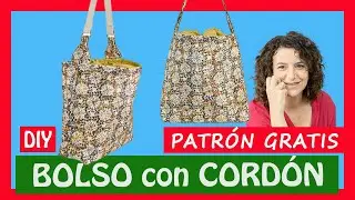 👜 Cómo hacer 1 BOLSO con CORDÓN | sin cremallera ✅