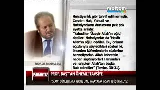 PROF DR HAYDAR BAŞTAN ÖNEMLİ TAVSİYE