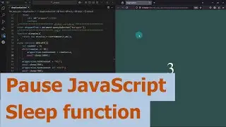 Pause JavaScript. Sleep function.