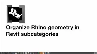Organize Rhino Geometry into Revit Subcategories
