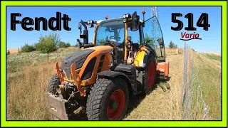 Neue Streuobstwiese mulchen - Fendt 514 Vario - Bisonte Mulcher