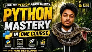 Python Mastery in One Course | Complete Python Tutorial with FREE Note &Certificate 