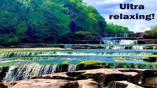 Very relaxing slow motion waterfall! #relaxing