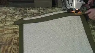 HOW TO MITER CARPET CORNERS - Carpet Binding Rug Fabrication (Wide Binding Custom Rugs)