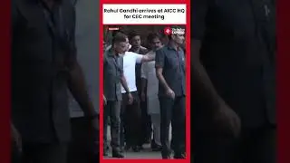 Congress leader Rahul Gandhi along with other senior leaders arrives at AICC  HQ for CEC meeting