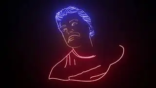 neon logo and neon portrait | intro and outro | neon logo animation