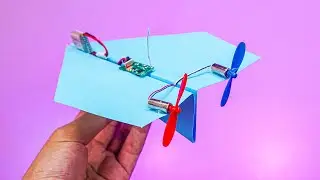 How to Make Simple RC Paper Airplane with Motor & Battery