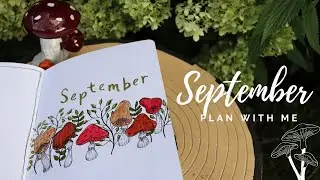 September 2021 Bullet Journal Plan With Me - Mushrooms