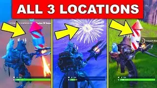 Launch Fireworks - ALL 3 LOCATIONS WEEK 4 CHALLENGES FORTNITE SEASON 7