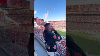 he be getting quiet and nervous down on the field cuz he starts to fanboy 😂 #theaguilars #football