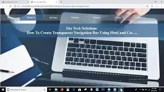 Transparent Navigation Bar In Html Css | Navigation Bar With Transparent Background In Html