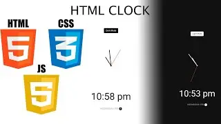 HTML CSS Javascript animated clock mini front end project tutorial