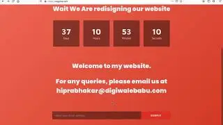 How To Add Coming Soon Page In Website |  Website Coming Soon Page | Coming Soon Page In 🔠  Days