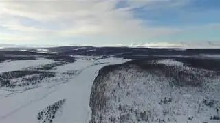 Приполярный урал р.Кожим зимой "Переправа" парк Югыд-Ва DJI Phantom 3