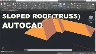 Sloped Roof in AutoCAD || AutoCAD 3d Roof design Tutorial