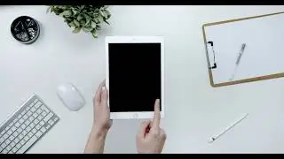 Touching An Ipad's Dark Screen