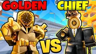 GOLDEN FUTURE LARGE CLOCKMAN VS CHIEF CLOCKMAN! (Toilet Tower Defense!