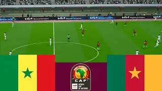 Senegal  3 vs 1 Cameroon. 2024 CAF Full match - Video game simulation pes 2021