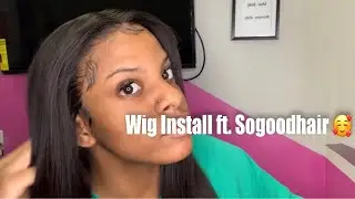 Lace Frontal Wig Install | Straight hair | ft.Sogoodhair😍