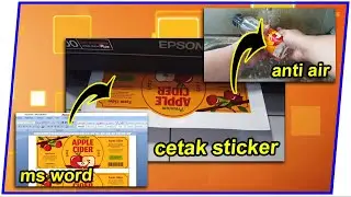 Cara Cetak Stiker Dengan Printer Biasa | print sticker vinyl anti air menggunakan ms word