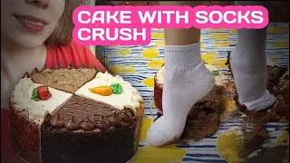 Cake crush with socks | ASMR & CRUSHING