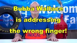 Bubba Wallace is addressing the wrong finger.