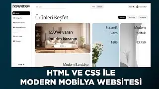 HTML ve CSS ile Modern Mobilya Web Sitesi Tasarımı | Html Furniture Website