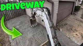 This was a TIGHT fit! Extending A Driveway