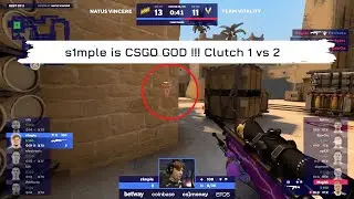 s1mple Na'Vi is CSGO GOD !!! Clutch 1 vs 3 | Blast