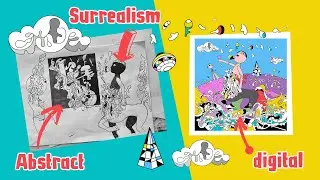 Creating an Abstract Surrealist environment | Drawing a process to abstract art