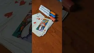 Custom playing cards using markers! #shorts